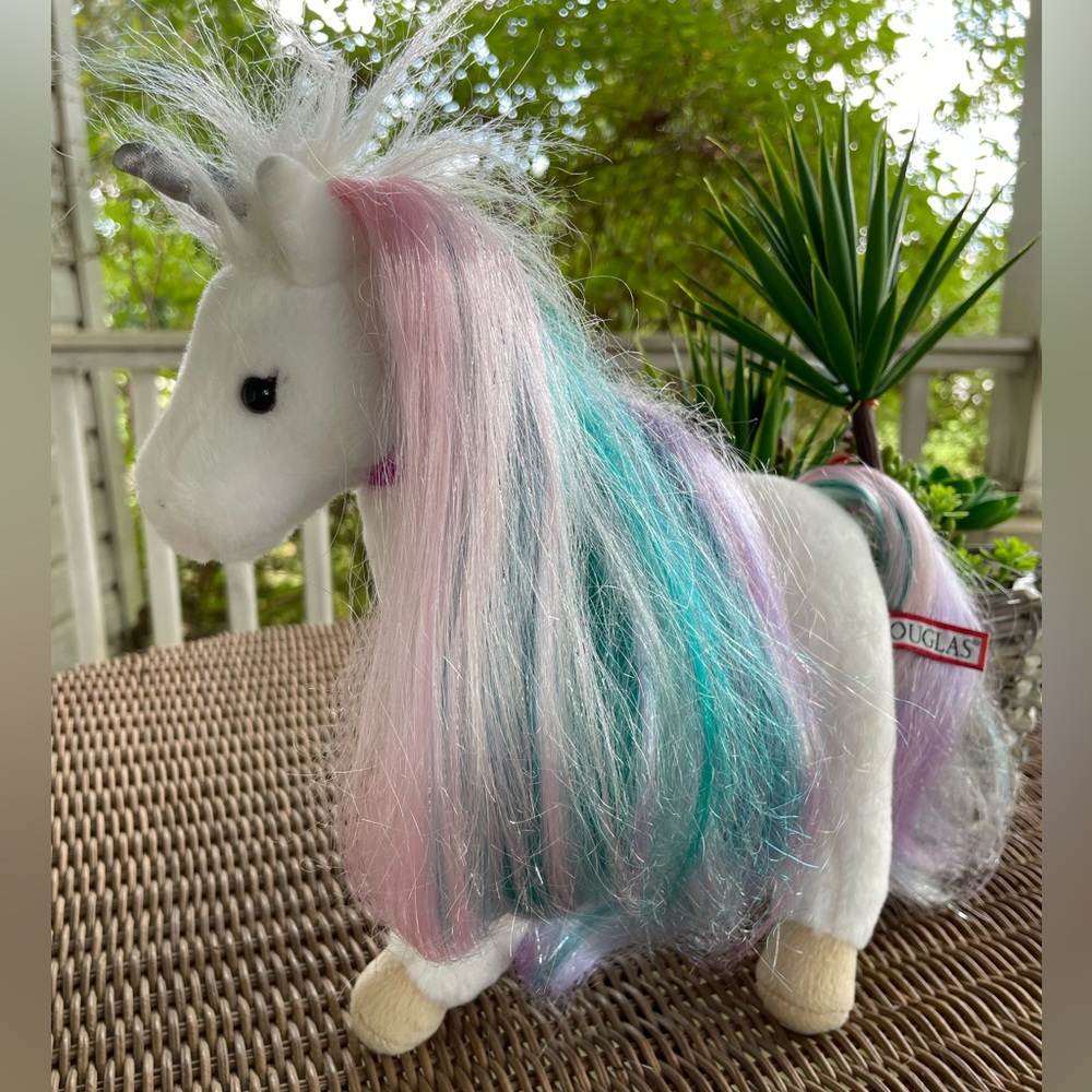 Douglas Plush Unicorn with Multicolor Mane